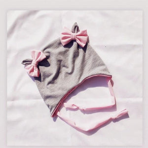 Baby Cotton Hat  Autumn Winter Children Scarf Hat Sets  Bowknot Ear Baby Girl Boy Warm Beanies Cap Neck Warmer Scarf Fleece Balaclava Hood Ski Mask Cold Weather Face Mask Neck Warmer Winter Nose Warmer