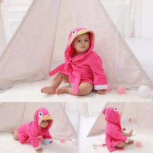 Baby Cute Mini Cartoon Bathrobes Soft Comfortable Bathrobe Warm Bath Towel For Babies Infants Beach Indoor Towel Durable Blankets