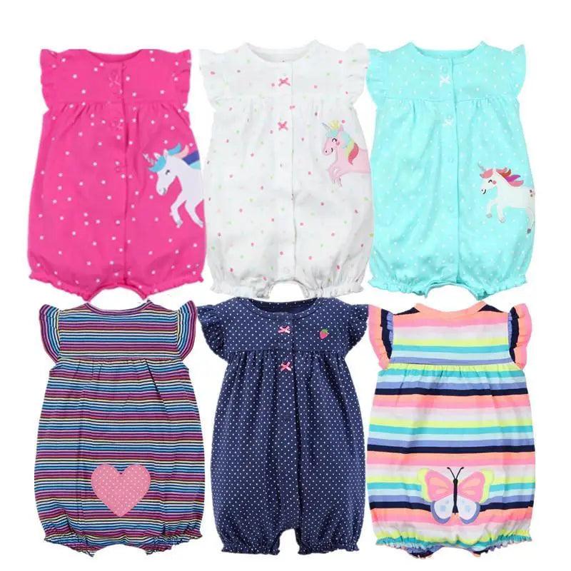 Baby Girl Clothes One-Piece Jumpsuits Baby Clothing Cotton Short Romper Infant Girl Clothes