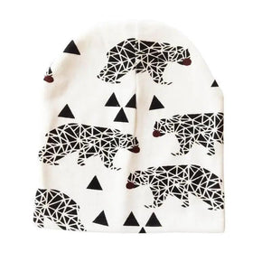 Baby Knit Cotton Cartoon Printed Baby Caps For Boys And Girls For Autumn And Winter Soft And Warm Cap