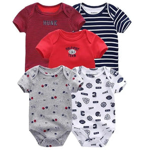 Baby Rompers Short Sleeve 100% Cotton Overalls Newborn Comfortable Clothes Super Soft Stretchable
