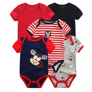 Baby Rompers Short Sleeve 100% Cotton Overalls Newborn Comfortable Clothes Super Soft Stretchable