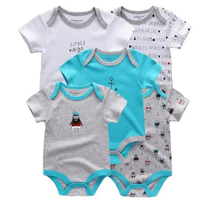 Baby Rompers Short Sleeve 100% Cotton Overalls Newborn Comfortable Clothes Super Soft Stretchable