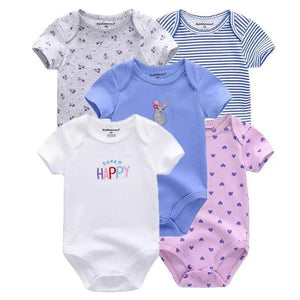 Baby Rompers Short Sleeve 100% Cotton Overalls Newborn Comfortable Clothes Super Soft Stretchable