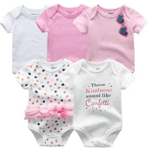 Baby Rompers Short Sleeve 100% Cotton Overalls Newborn Comfortable Clothes Super Soft Stretchable