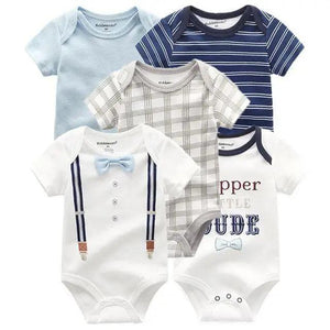 Baby Rompers Short Sleeve 100% Cotton Overalls Newborn Comfortable Clothes Super Soft Stretchable