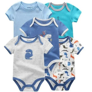 Baby Rompers Short Sleeve 100% Cotton Overalls Newborn Comfortable Clothes Super Soft Stretchable