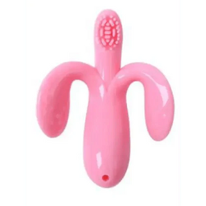 Baby Teether Toys Toddle Safe Banana Teething Ring Silicone Chew Dental Care Toothbrush Nursing Beads Gift For Infant