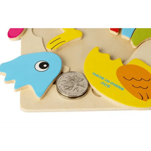 Baby Wooden Puzzle Toys for Toddlers Developing Educational Kids Toys For Children Game Cartoon Animal Gift 3 Years