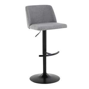 Toriano - Contemporary Adjustable Bar Stool With Rounded T Footrest (Set of 2) by Couch.com