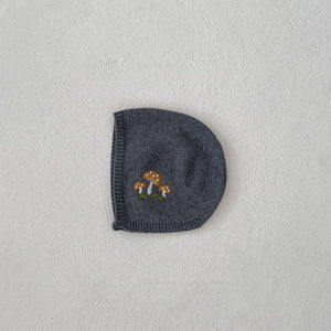 Baby Boys And Girls Mushroom Embroidered Romper Embroidered Hat