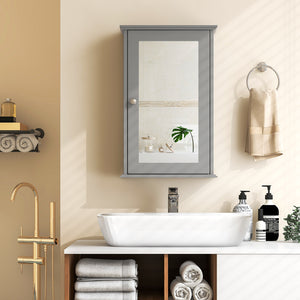 Bathroom Wall Cabinet with Single Mirror Door