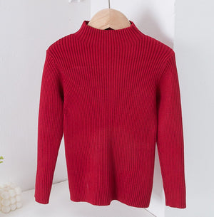 Children's Mock Neck Sweater Knitwear Top