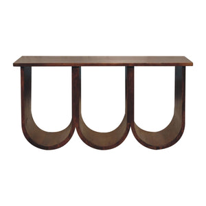 Couch.com Triple Open Style Coffee Table Beige / Brown, with Storage, Wood Construction, Dark Brown Finish by Couch.com