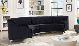 Velvet Curved Sofa by Couch.com