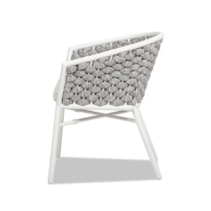 Rowan - Rope Barrel Back Patio Dining Chairs (Set of 2) - Optic White by Couch.com