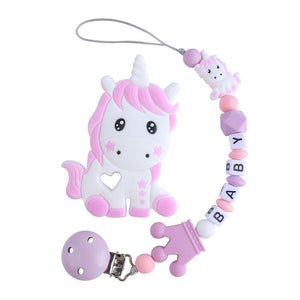 Teething Silicone Pacifier Clip With Toy