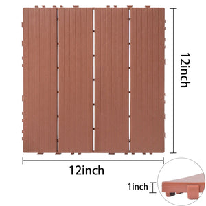 Plastic Interlocking Deck Tiles, Waterproof All Weather Use by Couch.com