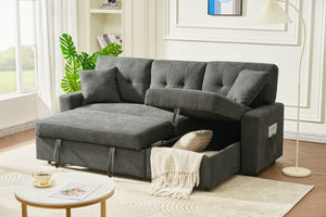 Sectional Sofa Bed, L Shaped Couch With USB Port by Couch.com