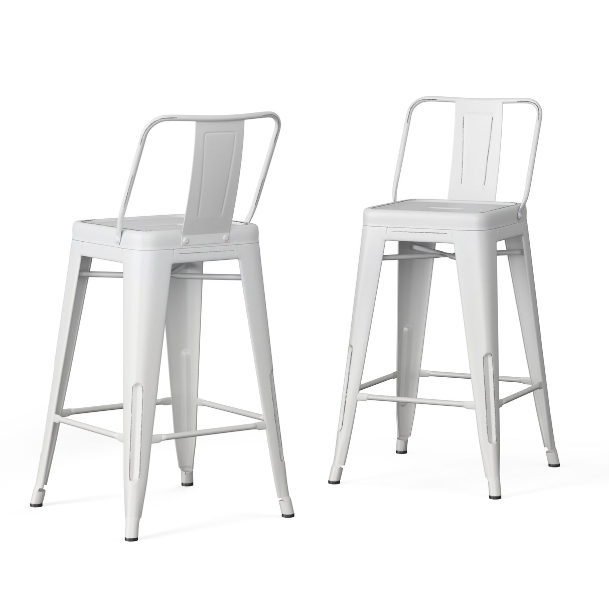 Rayne - Curved Back Metal Stool (Set of 2) by Couch.com