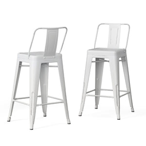Rayne - Curved Back Metal Stool (Set of 2) by Couch.com