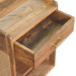 Larissa - T Bar Open Bedside Table - Oak by Couch.com