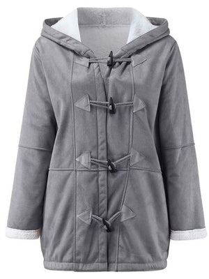 Full Size Pocketed Long Sleeve Hooded Toggle Jacket – Stylish & Functional Outerwear for Women