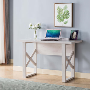 Writing Desk Laptop Table Desk Work Table - White Oak / White Wash Cream by Couch.com