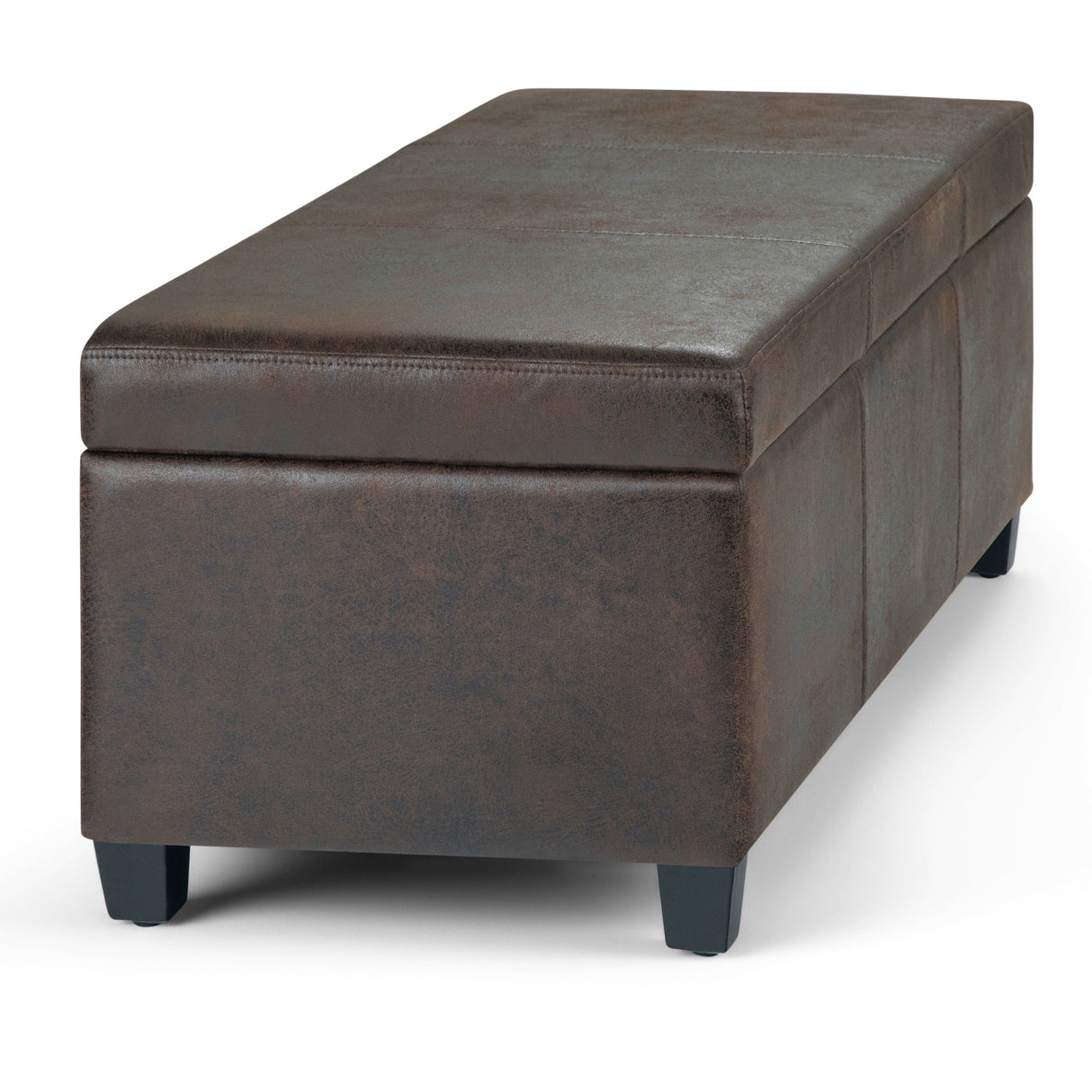 Avalon - Storage Ottoman Bench - Distressed Brown by Couch.com