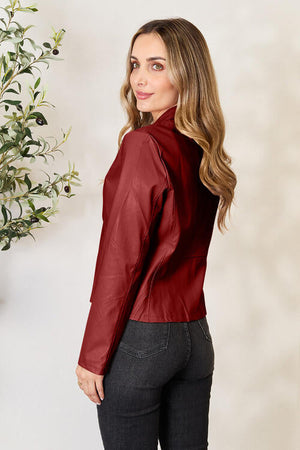Women Classic Neck Zip-Up Jacket For Everyday Wear Elegant Girls Jacket