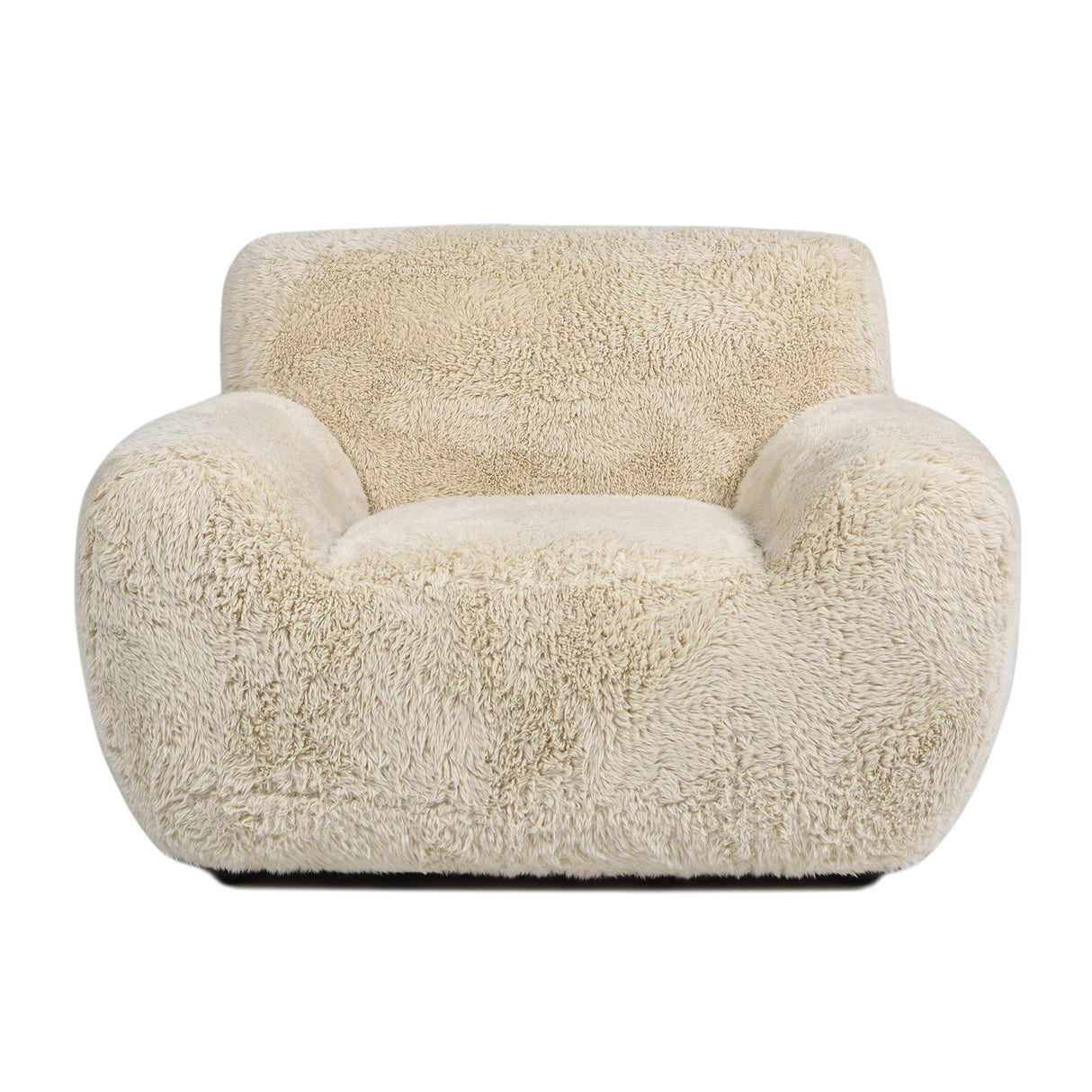 Summit - Faux Sheepskin Overstuffed Arm Chair - Cream Beige by Couch.com