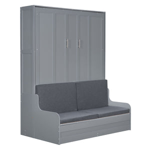 Murphy Wall Bed With Cushion, Space Saving Design, And Construction by Couch.com