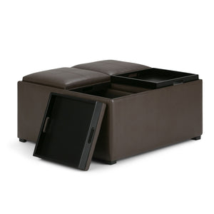 Avalon - Square Coffee Table, Storage Ottoman by Couch.com