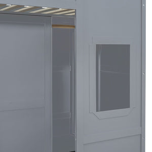 Loft Stylish Bed With Ladder And Wardrobe by Couch.com