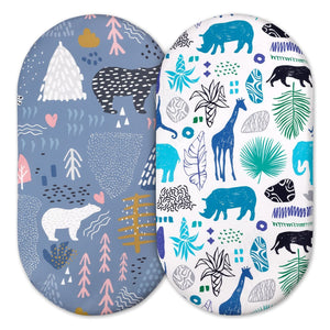 Baby Cradle Fitted Sheet Elastic Printing Baby Caring Table Changing Cover