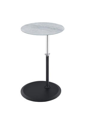 Orbit - 15.5" End Table With Height Adjustable Marble Textured Top by Couch.com