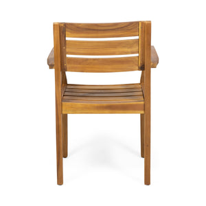 7 Pieces Acacia Wood Outdoor Dining Set