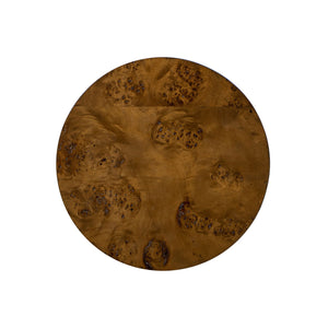 Bolin - Round Pillar Burl Accent Side Table - Walnut Brown by Couch.com