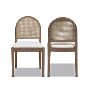 Panama - Curved Cane Side Dining Chair (Set of 2) by Couch.com