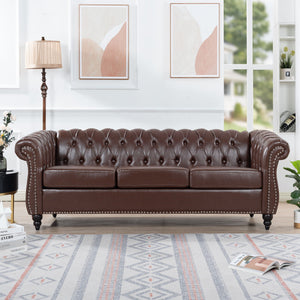 Rolled Arm Chesterfield 3 Seater Sofa by Couch.com