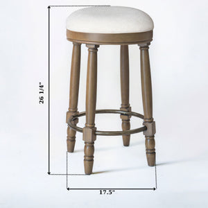 360° Swivel Wooden Barstools With Upholstered Seat, Counter Height (Set of 2) by Couch.com