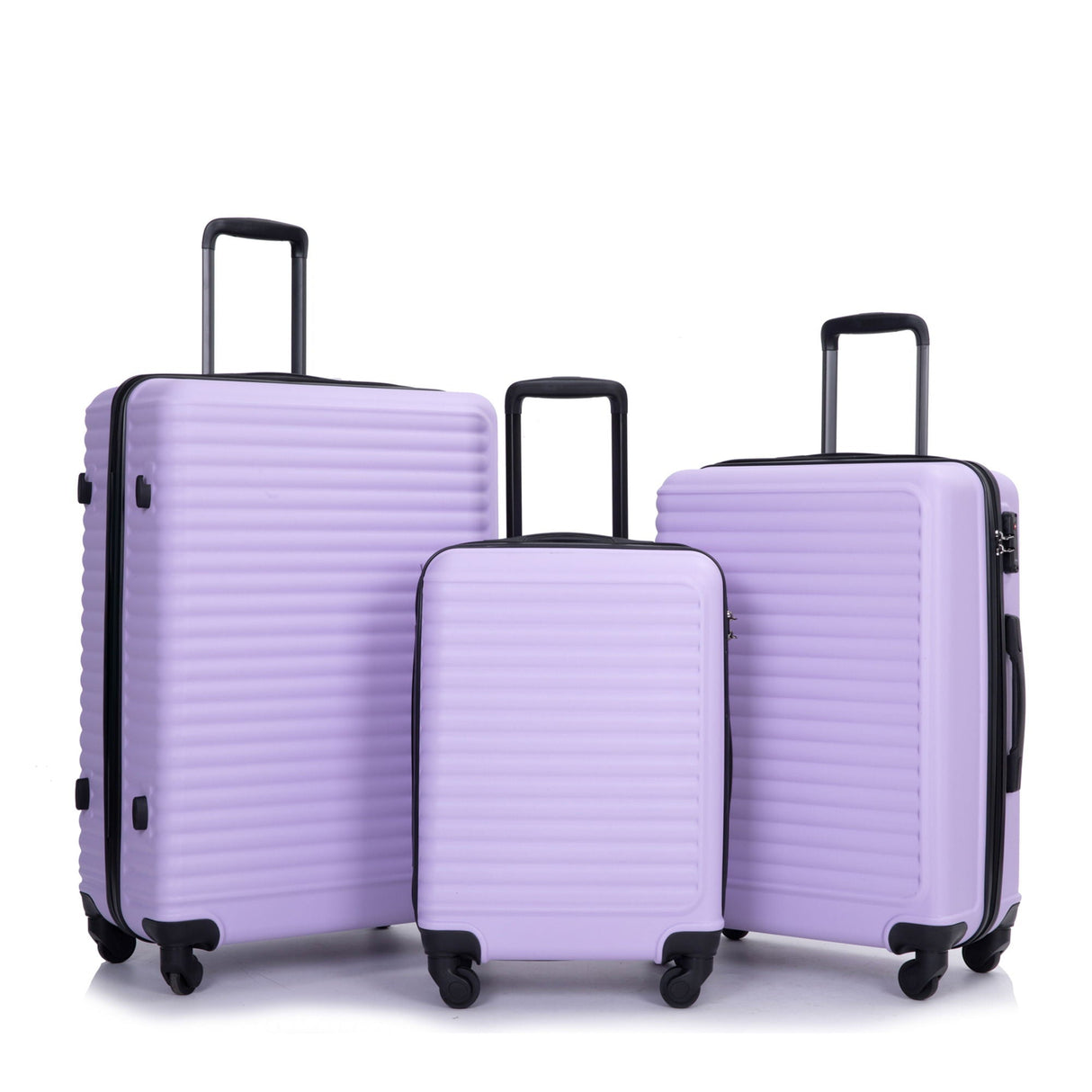 3 Piece Luggage Sets Lightweight Suitcase With Two Hooks, Spinner Wheels, Tsa Lock by Couch.com