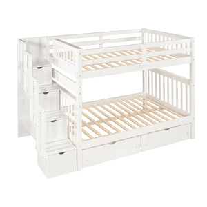 Bunk Bed With Shelves And 6 Storage Drawers by Couch.com