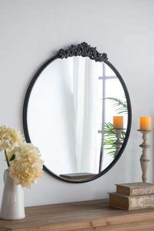 Classic Design Mirror With Baroque Inspired Frame For Bathroom, Entryway Console Lean Against Wall by Couch.com
