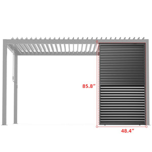 Louver Grille 1 / 3 13Ft Frame & Louvers - Black by Couch.com