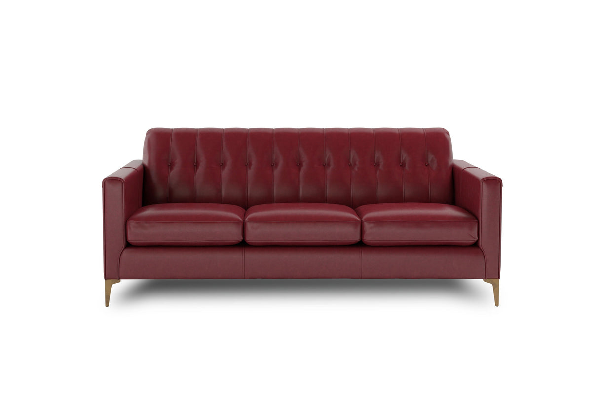 Mid-Century Tufted Leather Sofa by Couch.com