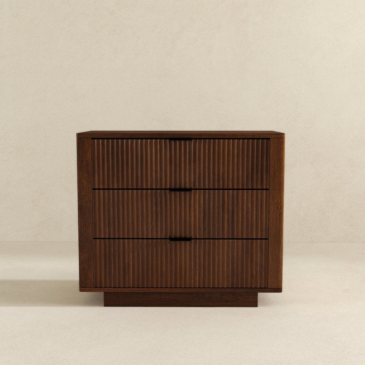 Lola - Nightstand 3 Drawer - Brown / Walnut by Couch.com