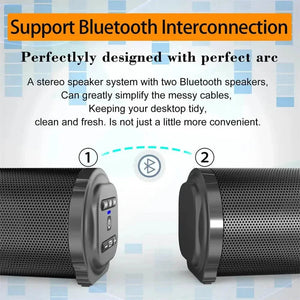 4D Surround Stereo Speakers – Wireless & USB, High-Fidelity Subwoofer, Party & Home Theater, Plug-and-Play