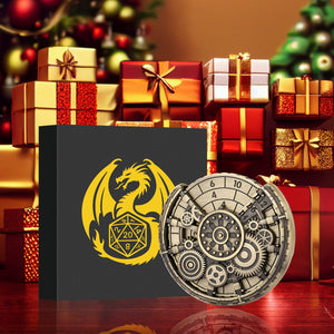 Private Model Time Gear Fingertip Gyroscope Retro Wheel DND Dice Gift Box Set, Role Playing Game Dice On The Table