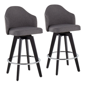 Ahoy - Contemporary Fixed Height Counter Stool With Round Footrest (Set of 2) by Couch.com
